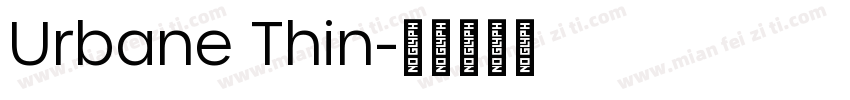 Urbane Thin字体转换